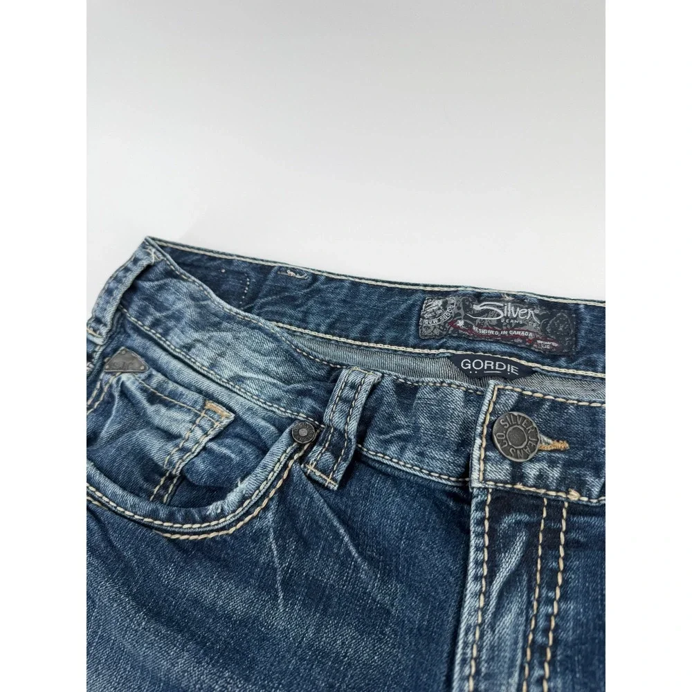 Silver Jeans Gordie 36x30 Mens‎ Y2K Relaxed Straight Leg Medium Wash Vintage